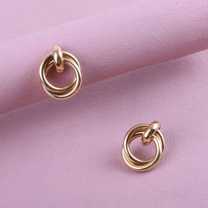 Geometric Simple Style Unisex Earrings In Zinc Alloy With Electroplated Finish And 304 Stainless Steel Ear Pins