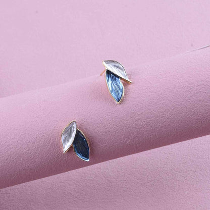 Simple Style Leaves Earrings For Unisex, Made Of Zinc Alloy With Electroplated Finish And 304 Stainless Steel Ear Pins