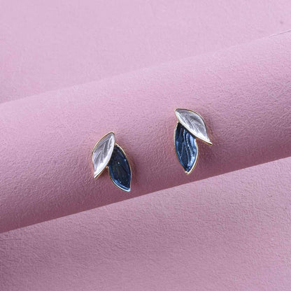 Simple Style Leaves Earrings For Unisex, Made Of Zinc Alloy With Electroplated Finish And 304 Stainless Steel Ear Pins