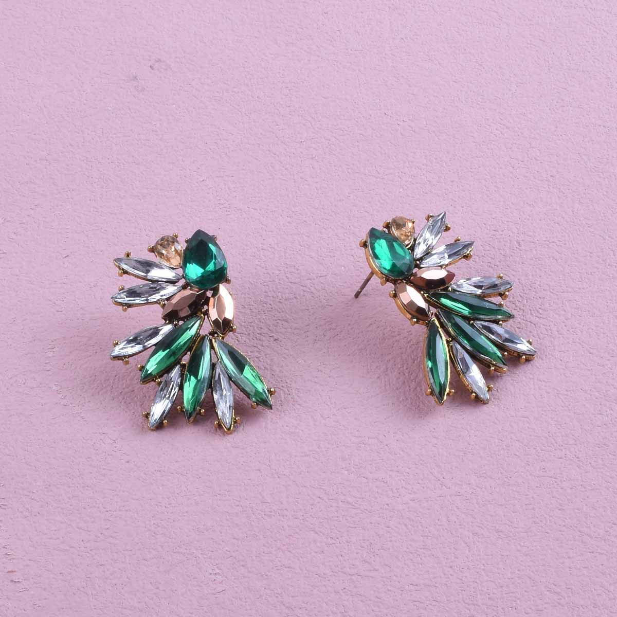 Simple Style Flowers Earrings For Unisex, Zinc Alloy With Electroplated Finish And 925 Sterling Silver Ear Pins