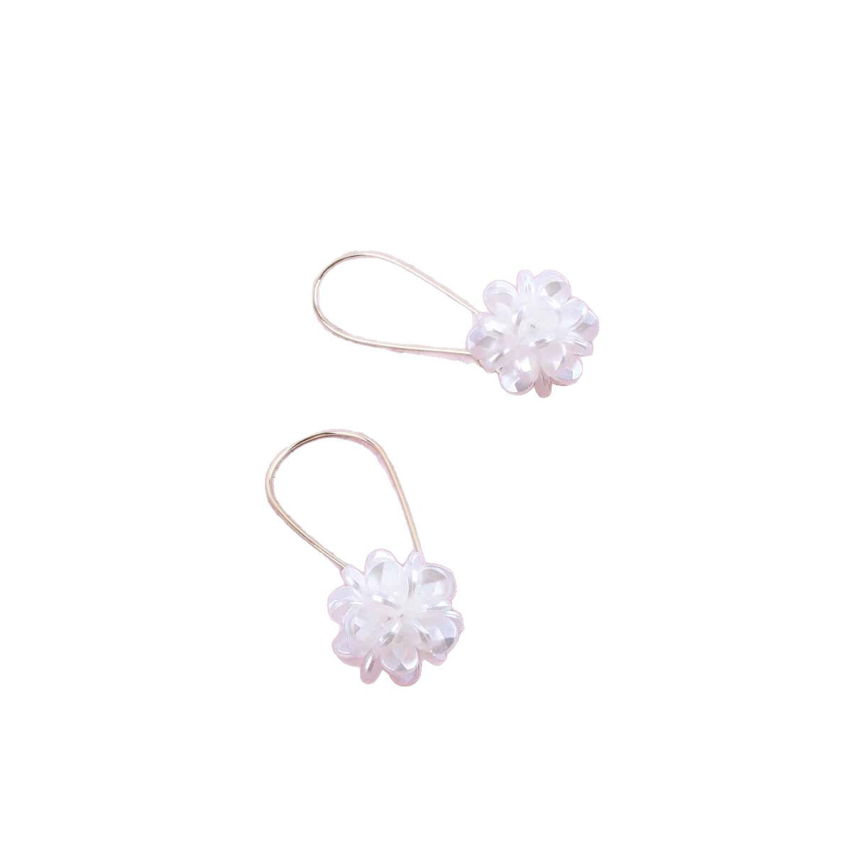 Flowers Earrings In Gold With Electroplated Alloy, Unisex Design