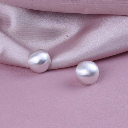 Sweet Semicircle Stud Earrings For Unisex Featuring Brushed Gold Zinc Alloy