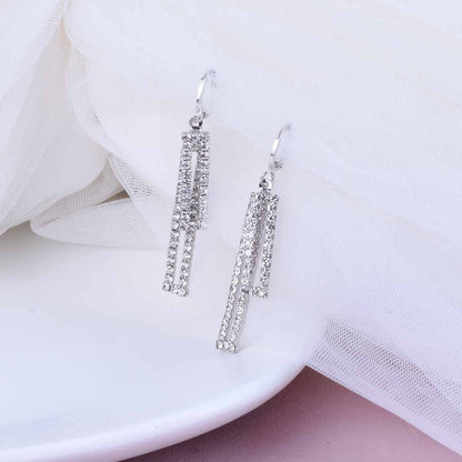 Sweet Tassel Earrings For Women With 925 Sterling Silver Ear Pins And Silver Alloy Featuring Rhinestones