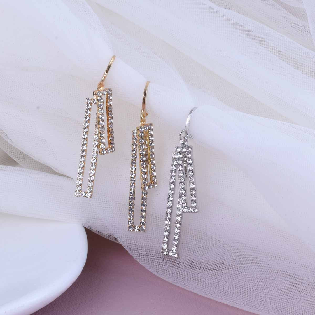 Sweet Tassel Earrings For Women With 925 Sterling Silver Ear Pins And Silver Alloy Featuring Rhinestones