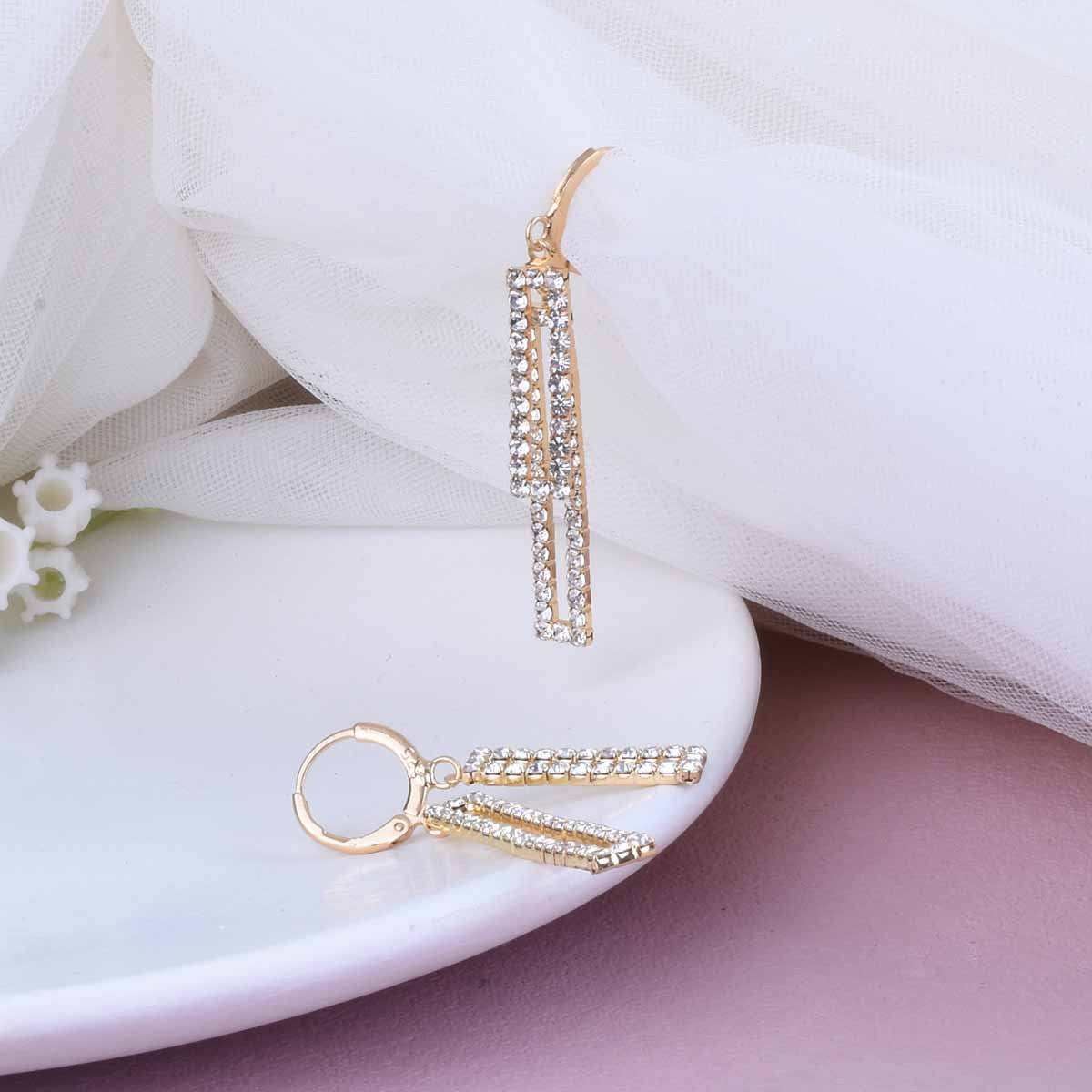 Sweet Tassel Earrings For Women With 925 Sterling Silver Ear Pins And Silver Alloy Featuring Rhinestones