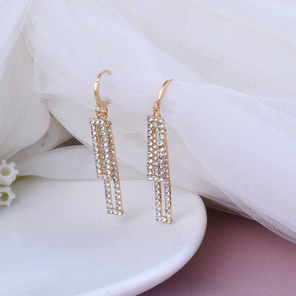 Sweet Tassel Earrings For Women With 925 Sterling Silver Ear Pins And Silver Alloy Featuring Rhinestones