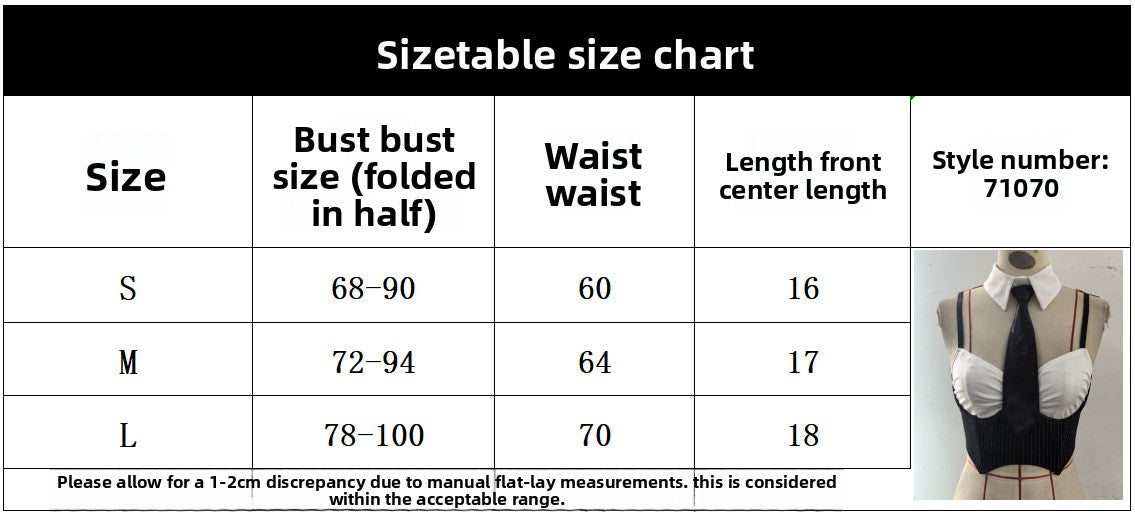 Sexy Stripe Polyester Strap Vest Featuring Tie Craft With Tie Closure