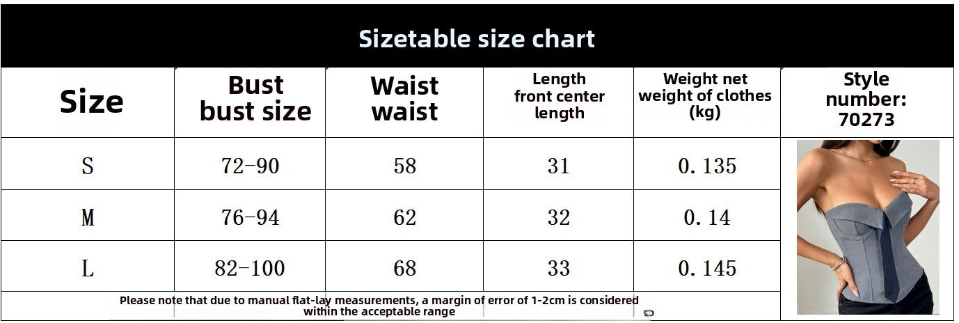 Solid Color Streetwear Tube Bra With Tie Detail In Elastane Fabric For Autumn