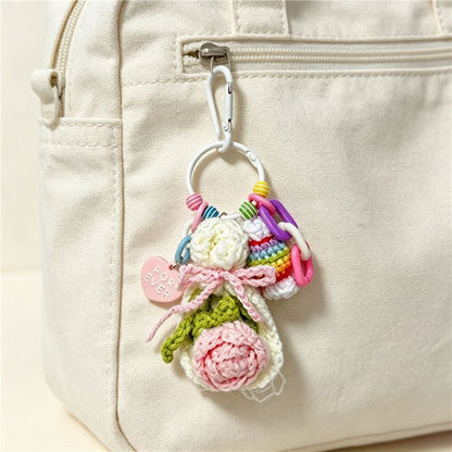 Whale Braid Key Chain Made Of Wool Yarn Featuring A Cute Style, Perfect For Spring Accessories