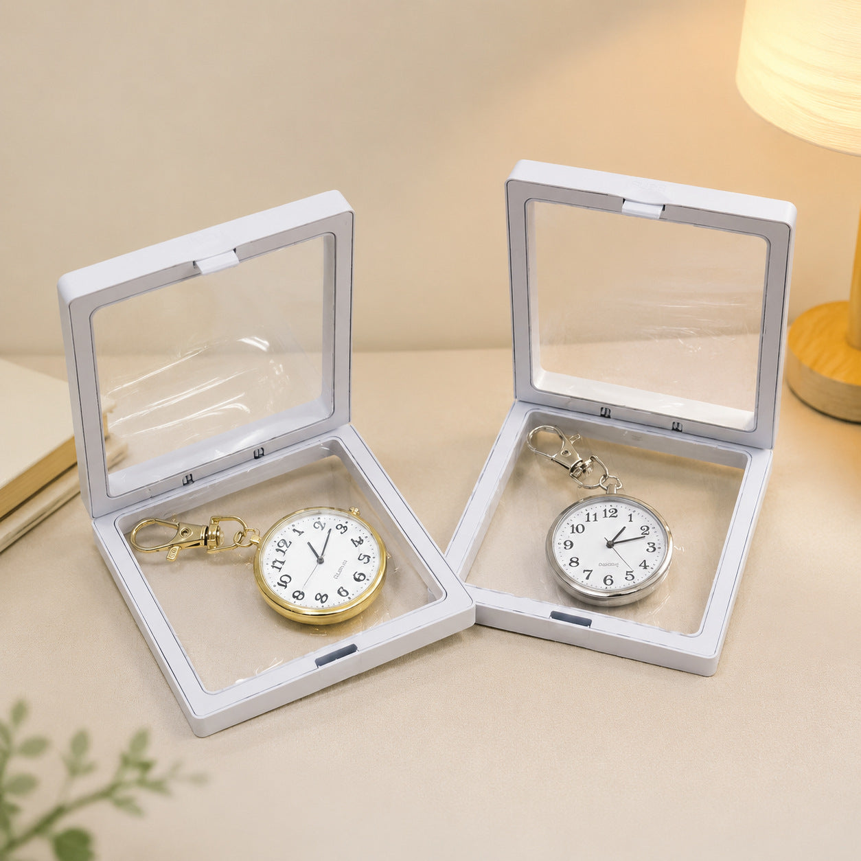Unisex Round Dial Quartz Movement Strap Pocket Watch With Plexiglass Mirror And Plastic Case Featuring Pointer And Number Display