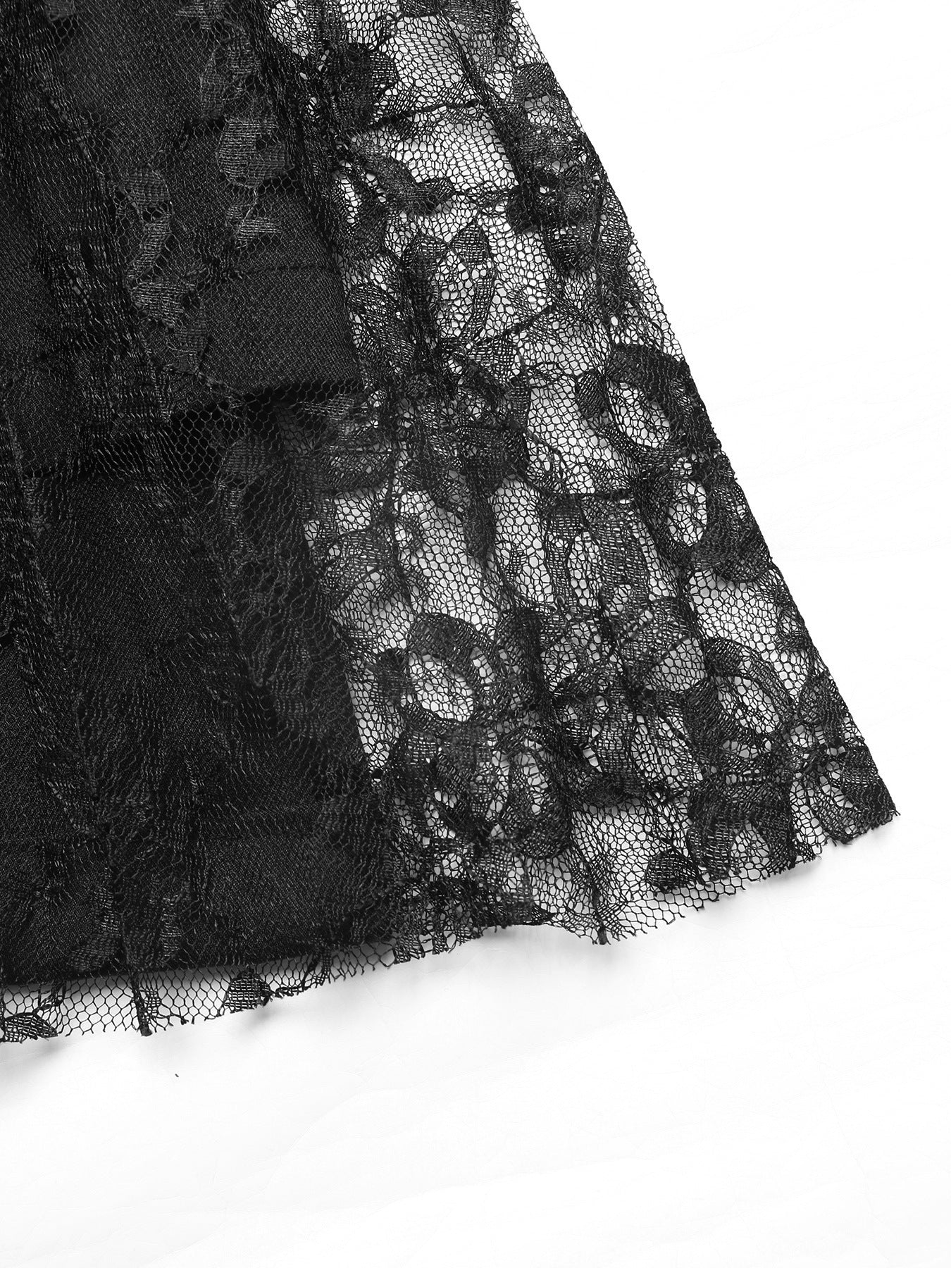 Elegant Solid Color Lace Dress With Long Sleeve And Lapel Neckline In Polyester For Date Occasion