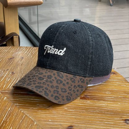 Unisex Cowboy Style Baseball Cap With Wide Brim, Breathable Denim Material Featuring Splicing Craft