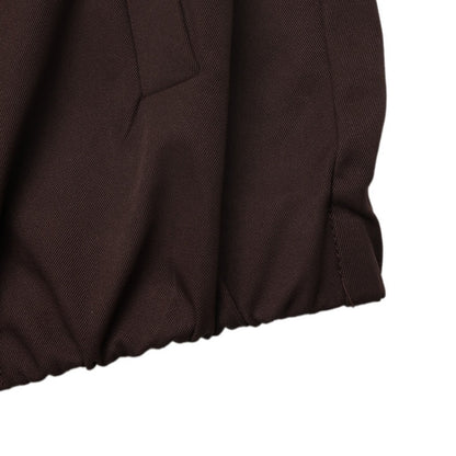 Solid Color Streetwear Coat With Zipper Placket, Featuring Patchwork Craftsmanship In Polyester Fabric And Standing Collar