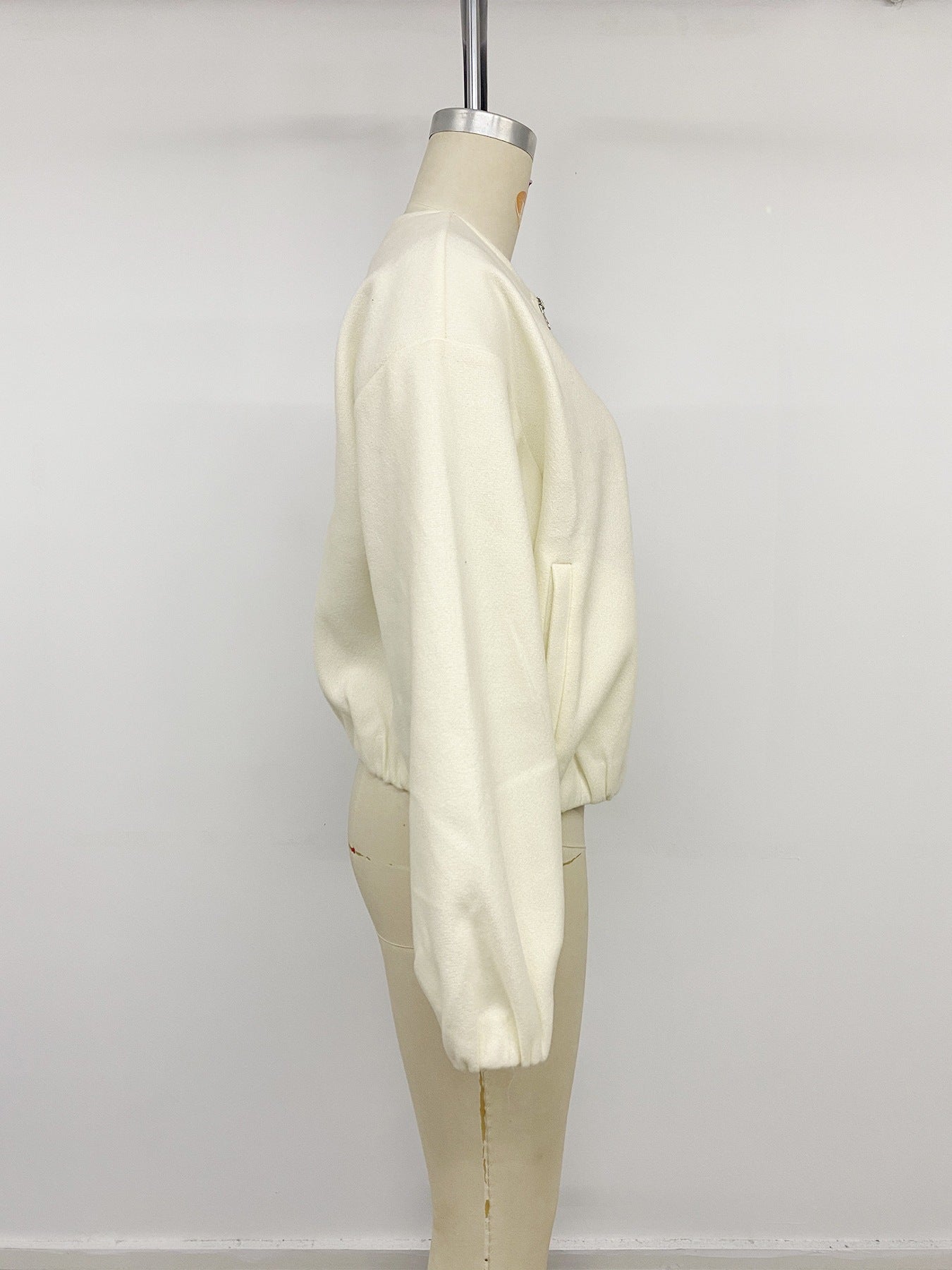 Casual Solid Color Polyester Coat With Zipper Placket, Stylish Casual Jacket For Everyday Wear