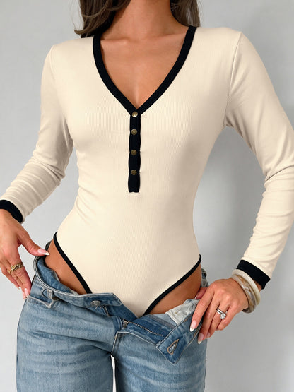 Casual Color Block Teddies With Shorts For Women, Featuring High Elasticity Polyester Fabric And Knitted Craft