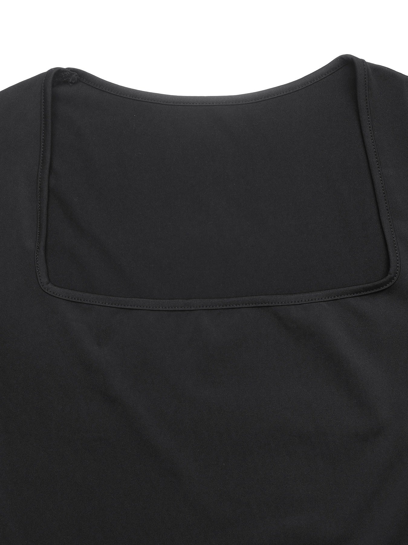 Solid Color Casual Sheath Dress With Long Sleeve And Square Collar, Made Of Comfortable Polyester For Daily Wear
