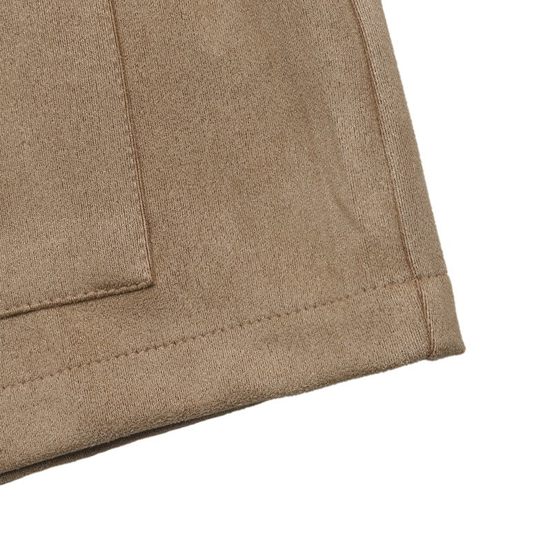 Casual Solid Color Single Breasted Coat For Women In Polyester Fabric With Pocket Detail, Casual Jacket Style