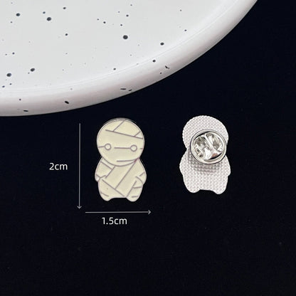 Cartoon Character Pin Made Of Zinc Alloy With Electroplated Finish, Perfect For Halloween