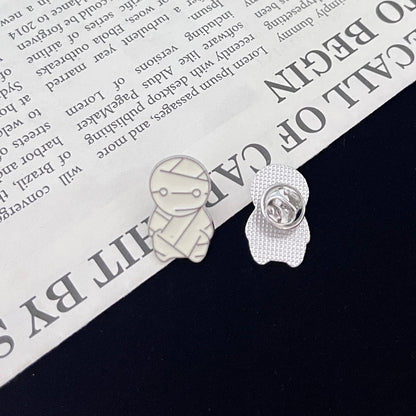 Cartoon Character Pin Made Of Zinc Alloy With Electroplated Finish, Perfect For Halloween