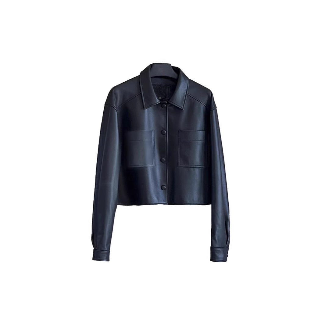 British Style Women's Leather Jacket With Zipper Placket And Pocket, Hooded Design, Made Of PU Fabric