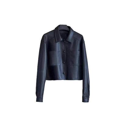 British Style Women's Leather Jacket With Zipper Placket And Pocket, Hooded Design, Made Of PU Fabric