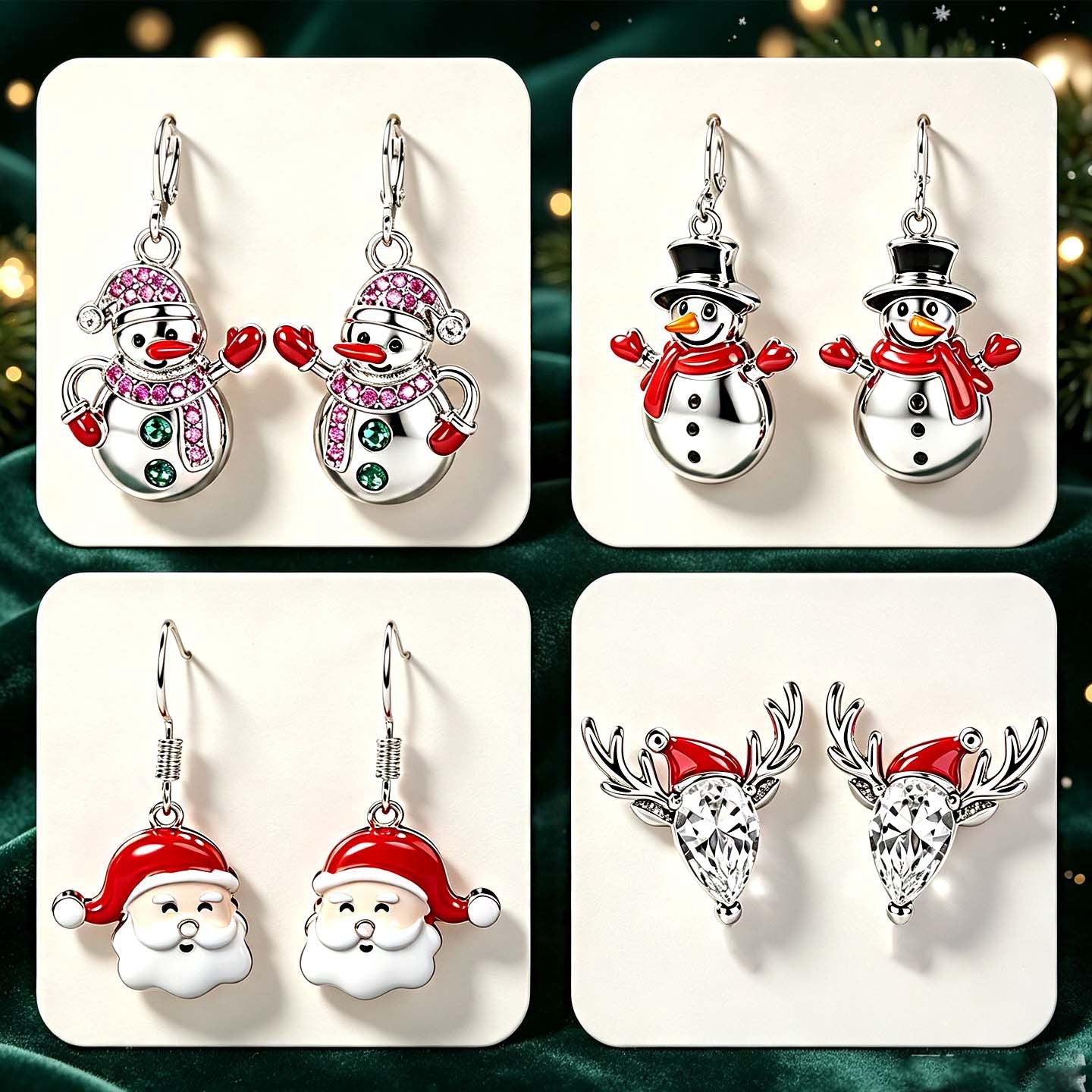 Snowman Drop Earrings For Women In Electroplated Copper Featuring Copper Ear Pins, Perfect For Christmas