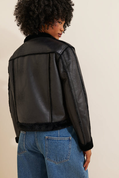 Punk Solid Color Women's Leather Jacket In PU Fabric Featuring Zipper Placket