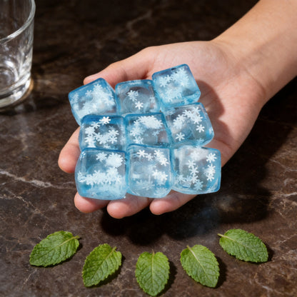 Christmas Snowflake Squishy Toy Made Of Soft TPR Material In Blue, Perfect Stress Relief Toy