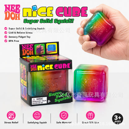 Rainbow Squishy Toy Slow Rebound Soft Stress Relief Sensory Toy For Kids And Adults