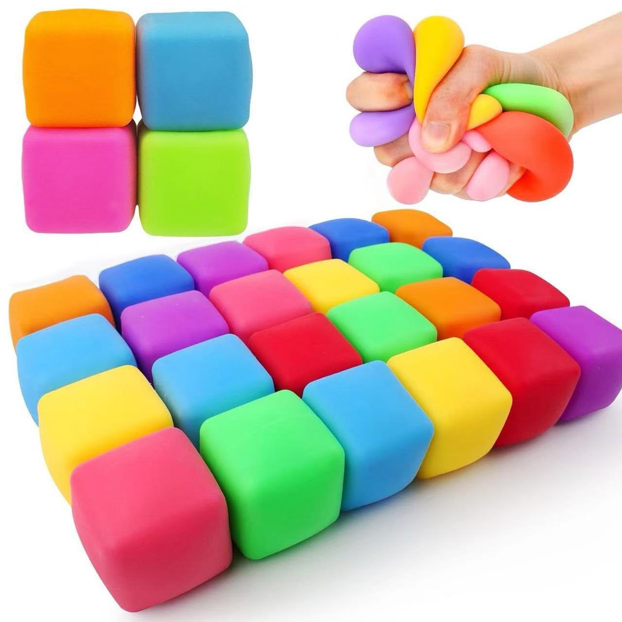 Square Squishy Toy Made Of Soft TPR Material, Perfect Stress Relief Toy