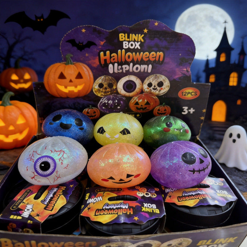 Halloween Steamed Stuffed Bun Squishy Toy Handmade Plastic Stress Relief Toy