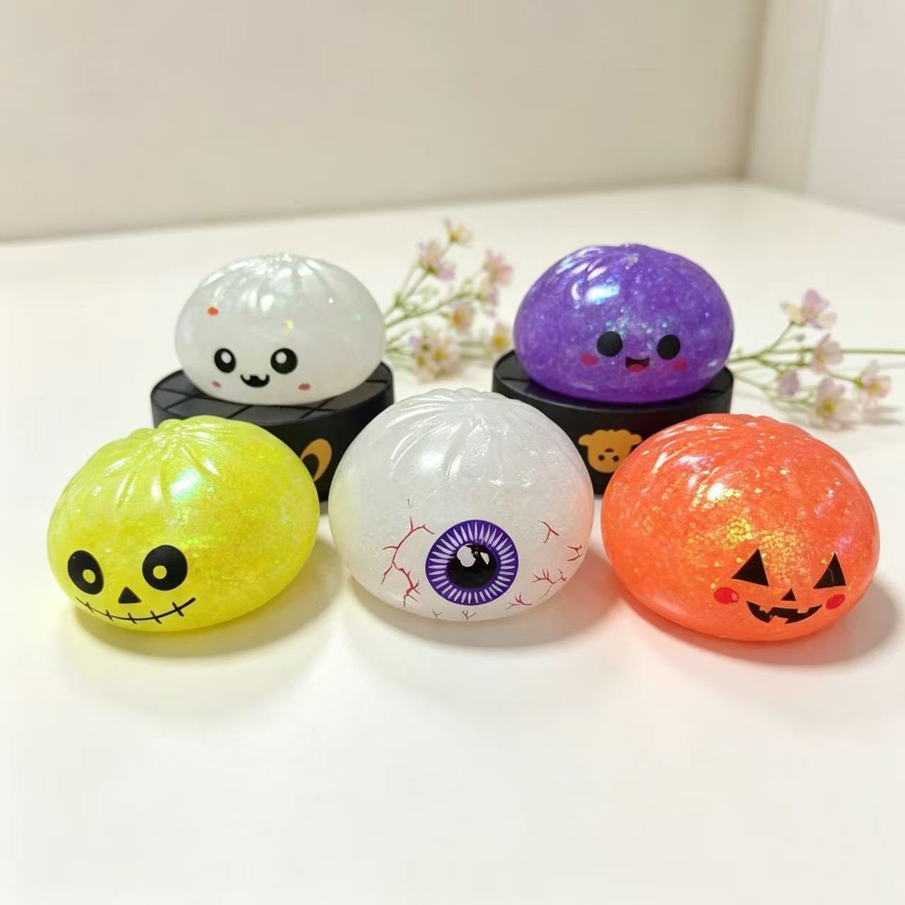 Halloween Pumpkin Squishy Toy Made Of Soft TPR Material, Available In Vibrant Colour, Perfect Slow Rebound Toy