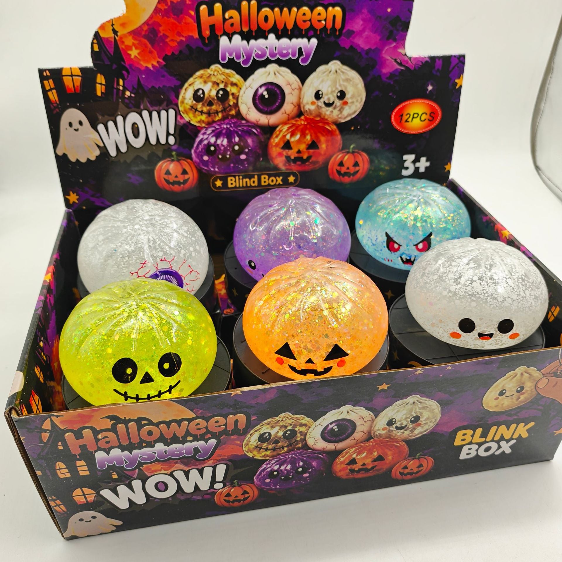 Halloween Pattern Squishy Toy Made Of Soft Glue, Perfect Stress Relief Toy For Halloween