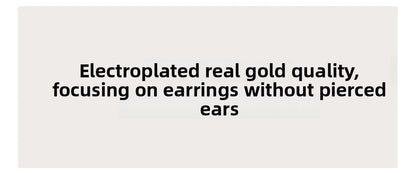Retro Irregular Enamel Clip Earrings For Women In Wine Red Copper