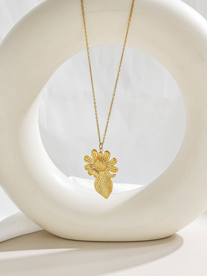 Three-dimensional Starfish Necklace For Women With 18K Real Gold Plated 304 Stainless Steel And PVD Coated Cable Chain