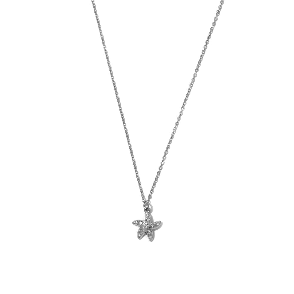 Three-dimensional Starfish Necklace For Women With 18K Real Gold Plated 304 Stainless Steel And PVD Coated Cable Chain