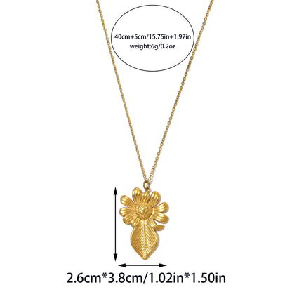 Three-dimensional Starfish Necklace For Women With 18K Real Gold Plated 304 Stainless Steel And PVD Coated Cable Chain