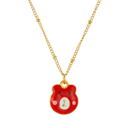 Waterproof Pendant Necklace IG Style 18K Gold Plated 304 Stainless Steel PVD Coated Thin Chain