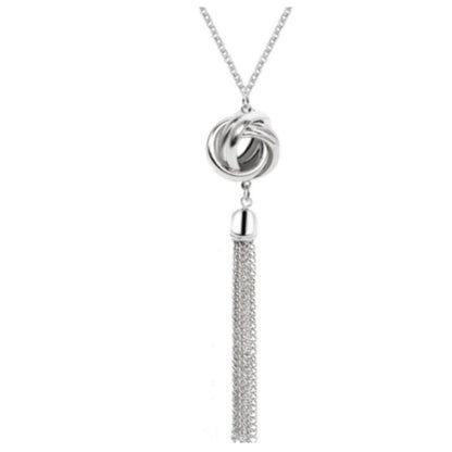Tassel Necklace With Zinc Alloy Chain And Alloy Pendant In Ethnic Style For Unisex