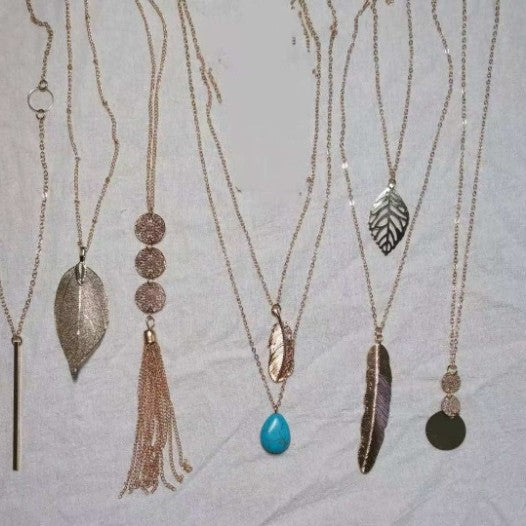 Tassel Necklace With Zinc Alloy Chain And Alloy Pendant In Ethnic Style For Unisex
