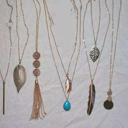Tassel Necklace With Zinc Alloy Chain And Alloy Pendant In Ethnic Style For Unisex