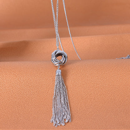 Tassel Necklace With Zinc Alloy Chain And Alloy Pendant In Ethnic Style For Unisex