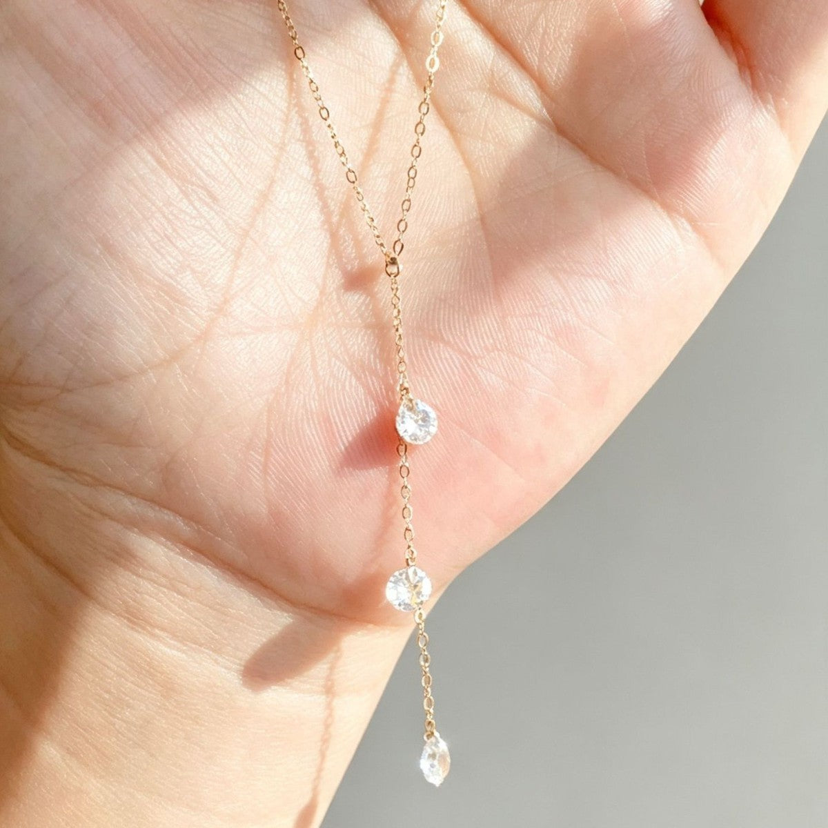 Geometric Simple Style Necklace For Women In 925 Sterling Silver With 18K Real Gold Plated And Zircon Inlay