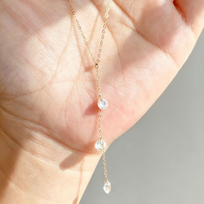 Geometric Simple Style Necklace For Women In 925 Sterling Silver With 18K Real Gold Plated And Zircon Inlay