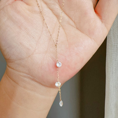 Geometric Simple Style Necklace For Women In 925 Sterling Silver With 18K Real Gold Plated And Zircon Inlay