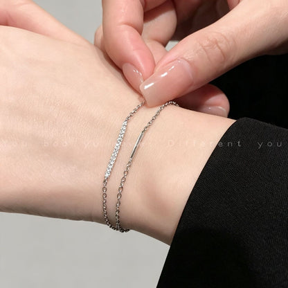 Elaborate Geometric Bracelets For Women In 925 Sterling Silver With 14K Real Gold Electroplated And Zircon Inlay