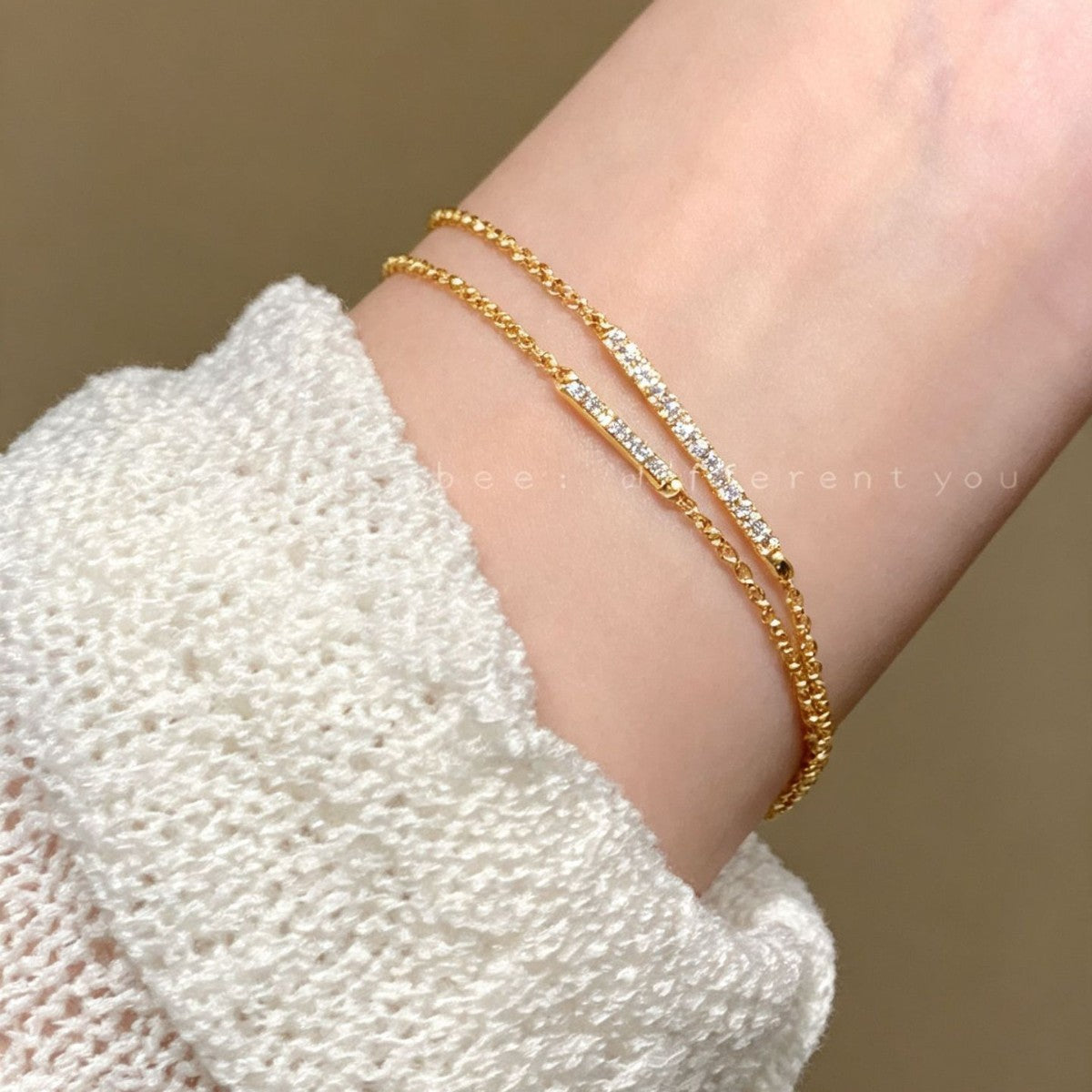 Elaborate Geometric Bracelets For Women In 925 Sterling Silver With 14K Real Gold Electroplated And Zircon Inlay