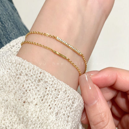 Elaborate Geometric Bracelets For Women In 925 Sterling Silver With 14K Real Gold Electroplated And Zircon Inlay