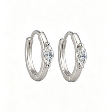 Eye Of Horus Unisex Earrings Featuring 925 Sterling Silver Ear Pins With White Moissanite Inlay