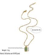 Light Green Tag Necklace